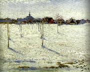 Peter Severin Kroyer hornbaek in winter oil painting